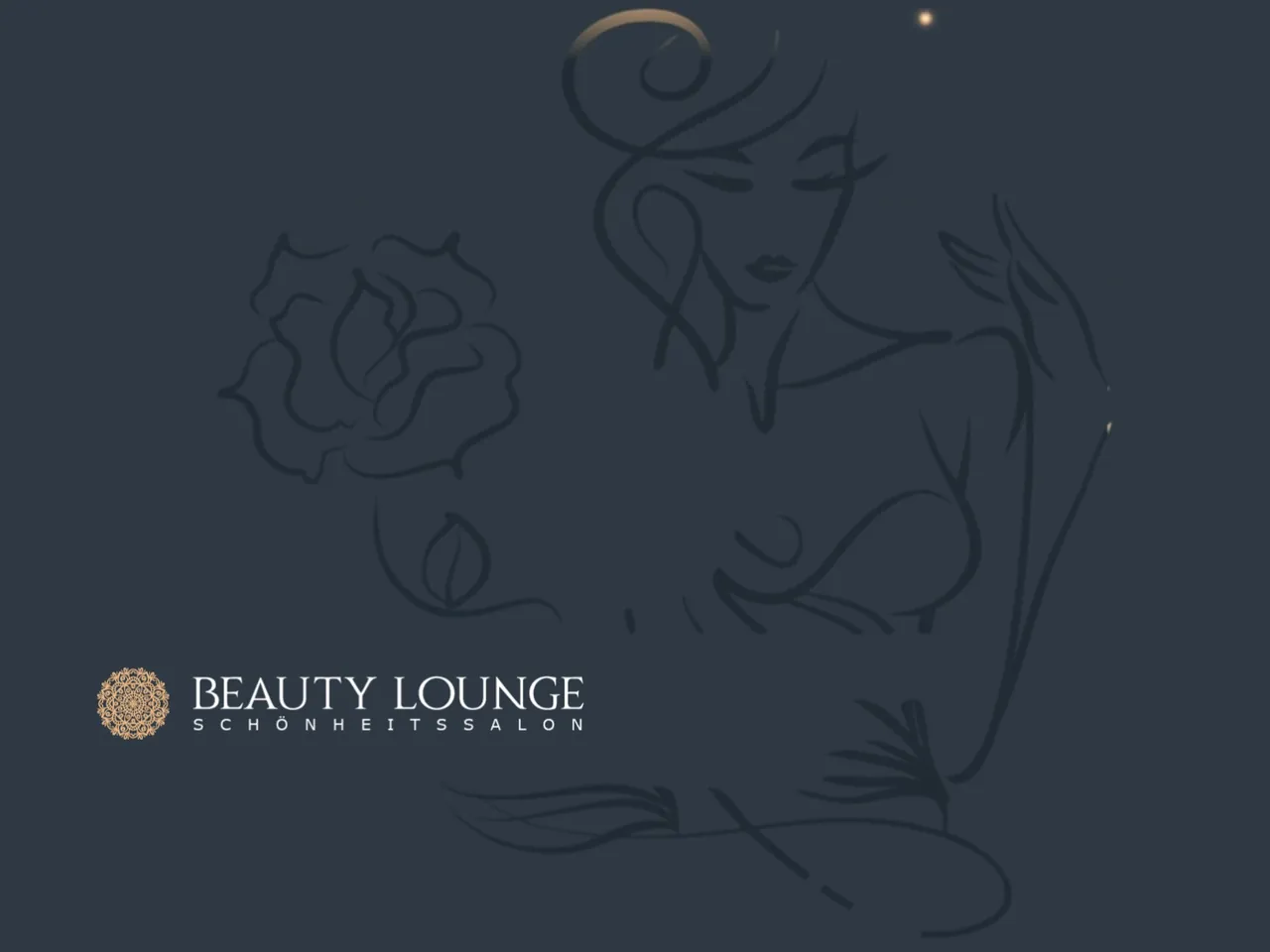 Illustration mit dem Logo des Schönheitssalons Beauty Lounge