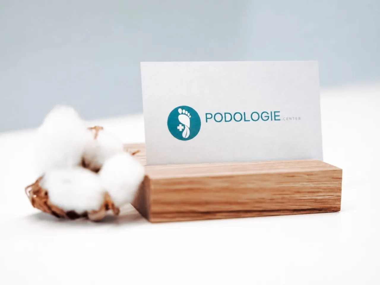 Visitenkarte mit dem Logo von Podologie Center