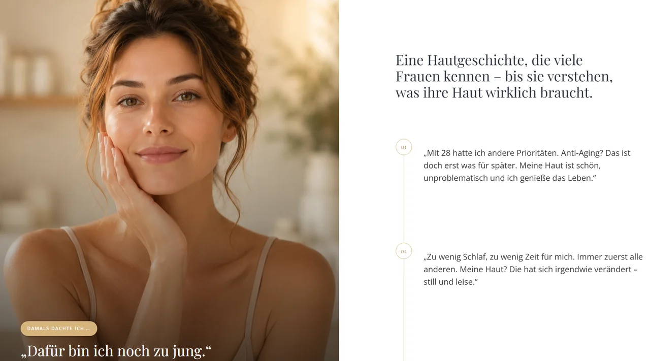 Bildgeschichte auf der Seite Kosmetik von Beauty Lounge