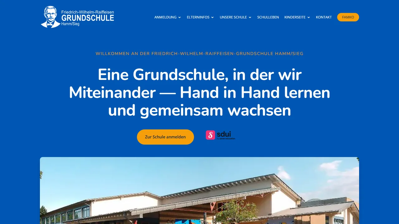 Website der Grundschule Hamm (Sieg)