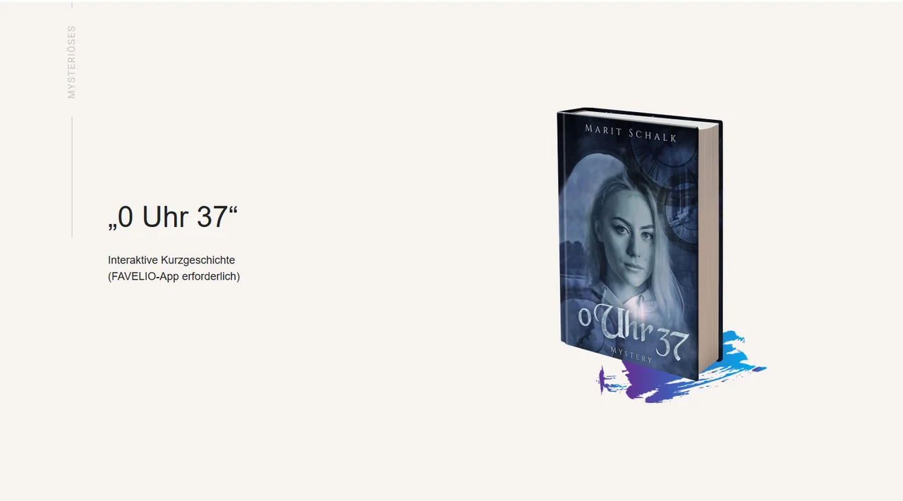 Kurzgeschichte „0 Uhr 37“ auf der Website von Marit Schalk